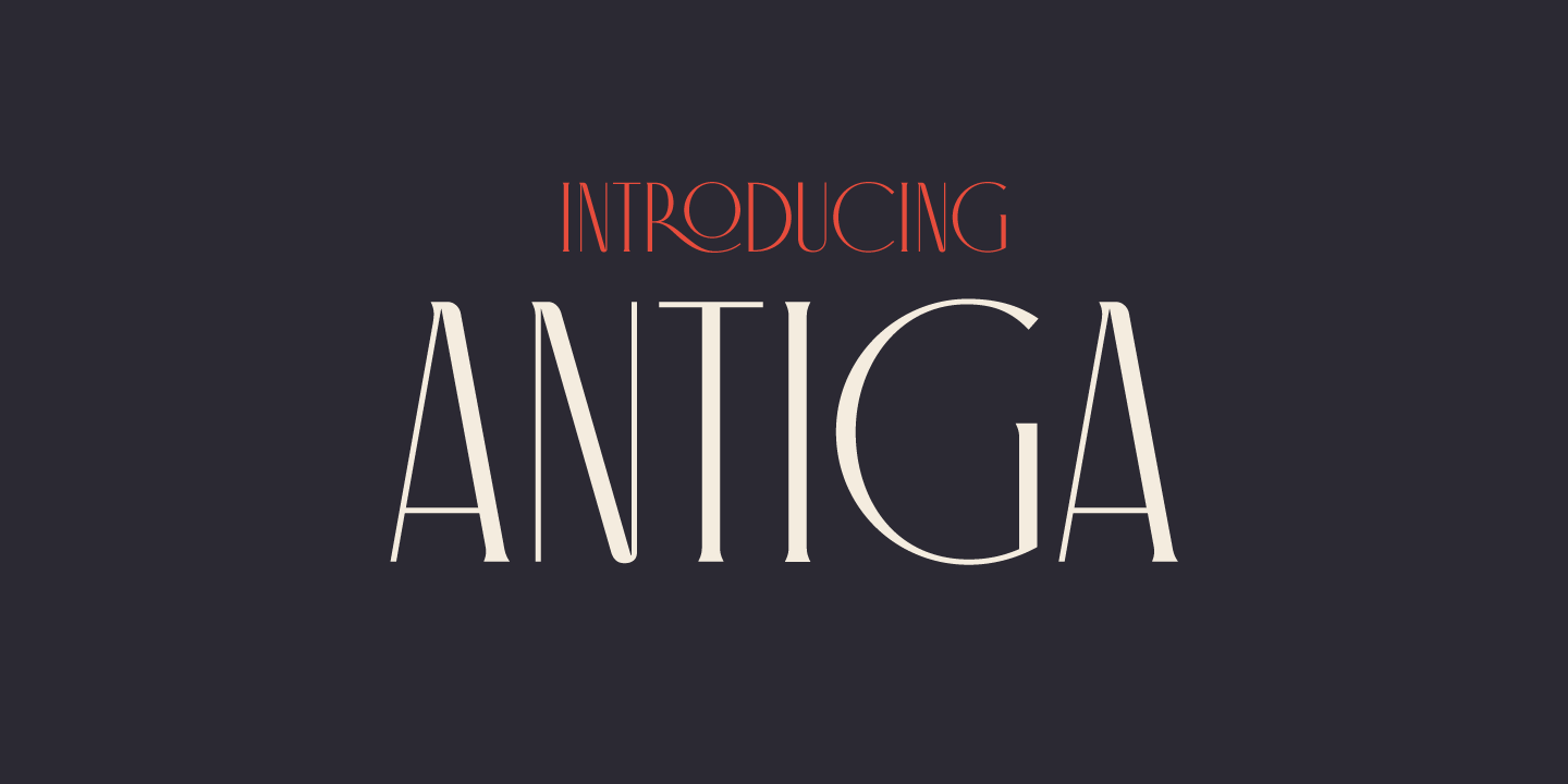 Beispiel einer Antiga-Schriftart